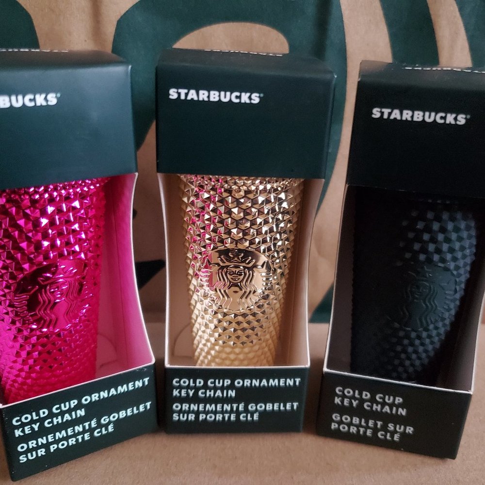 Starbucks Studded Key Chains BRAND NEW set of 3